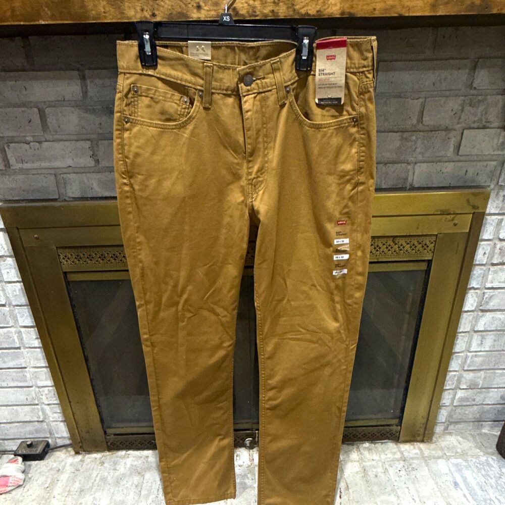 Levi's Men's Tan pants Straight Leg Regular Fit Medium Wash 5-Pocket